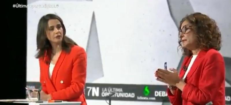 Inés Arrimadas y María Jesús Montero. Fuente: laSexta.