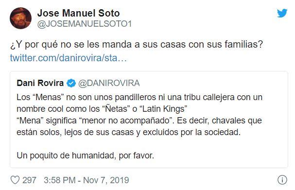 Jose Manuel Soto responde a Dani Rovira