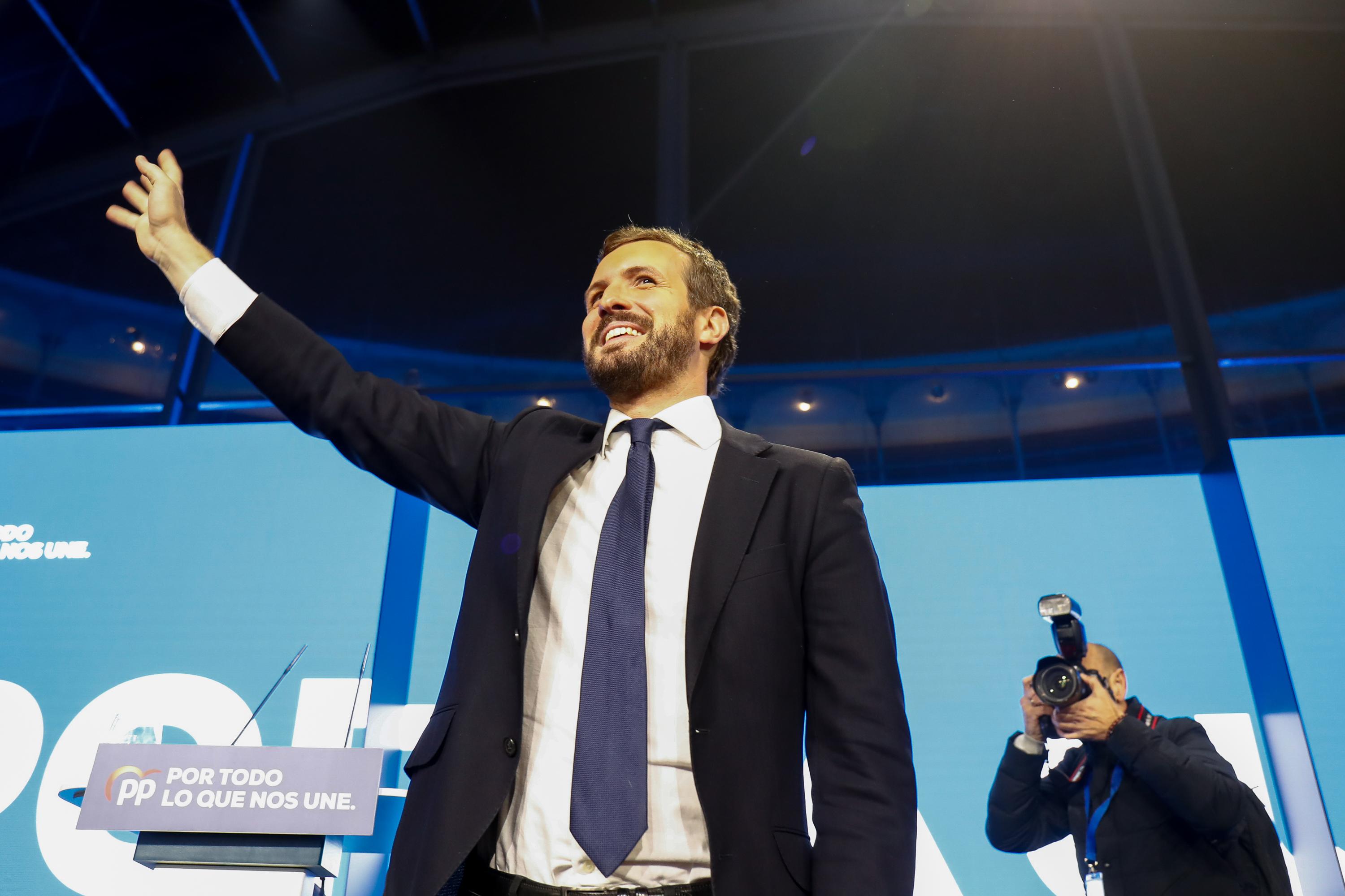 El presidente del PP y candidato del partido a la Presidencia del Gobierno Pablo Casado 