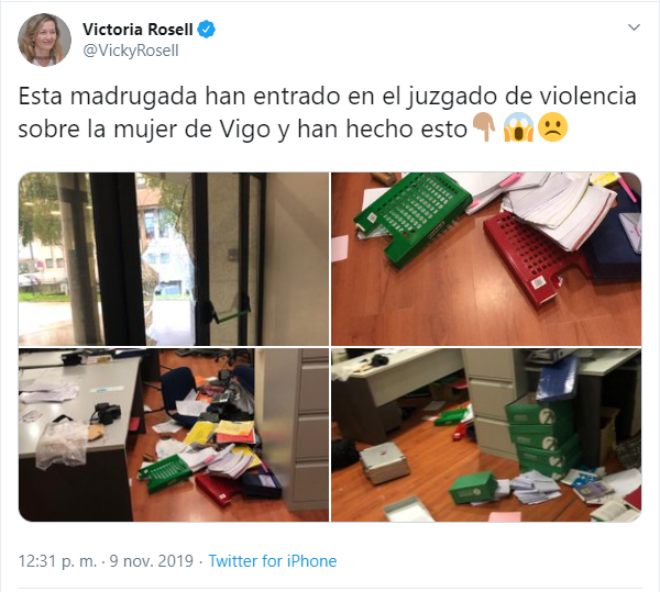 Tuit de Victoria Rosell.