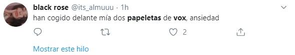 Mensaje papeletas Vox 5 Mensaje papeletas Vox 5