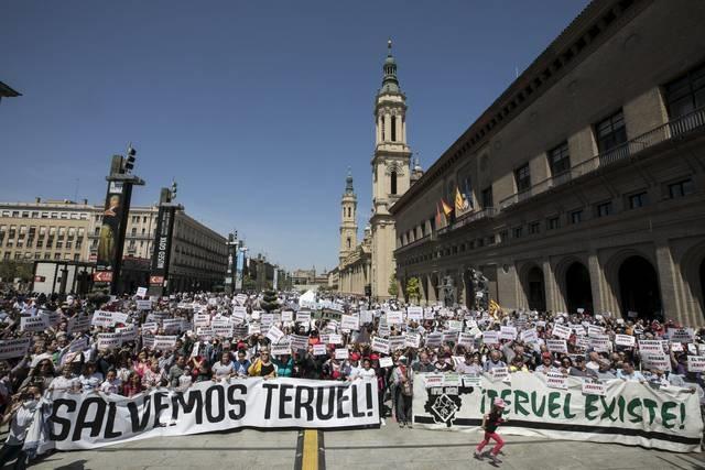 Manifestación de Teruel Existe. Fuente: Europa Press. 