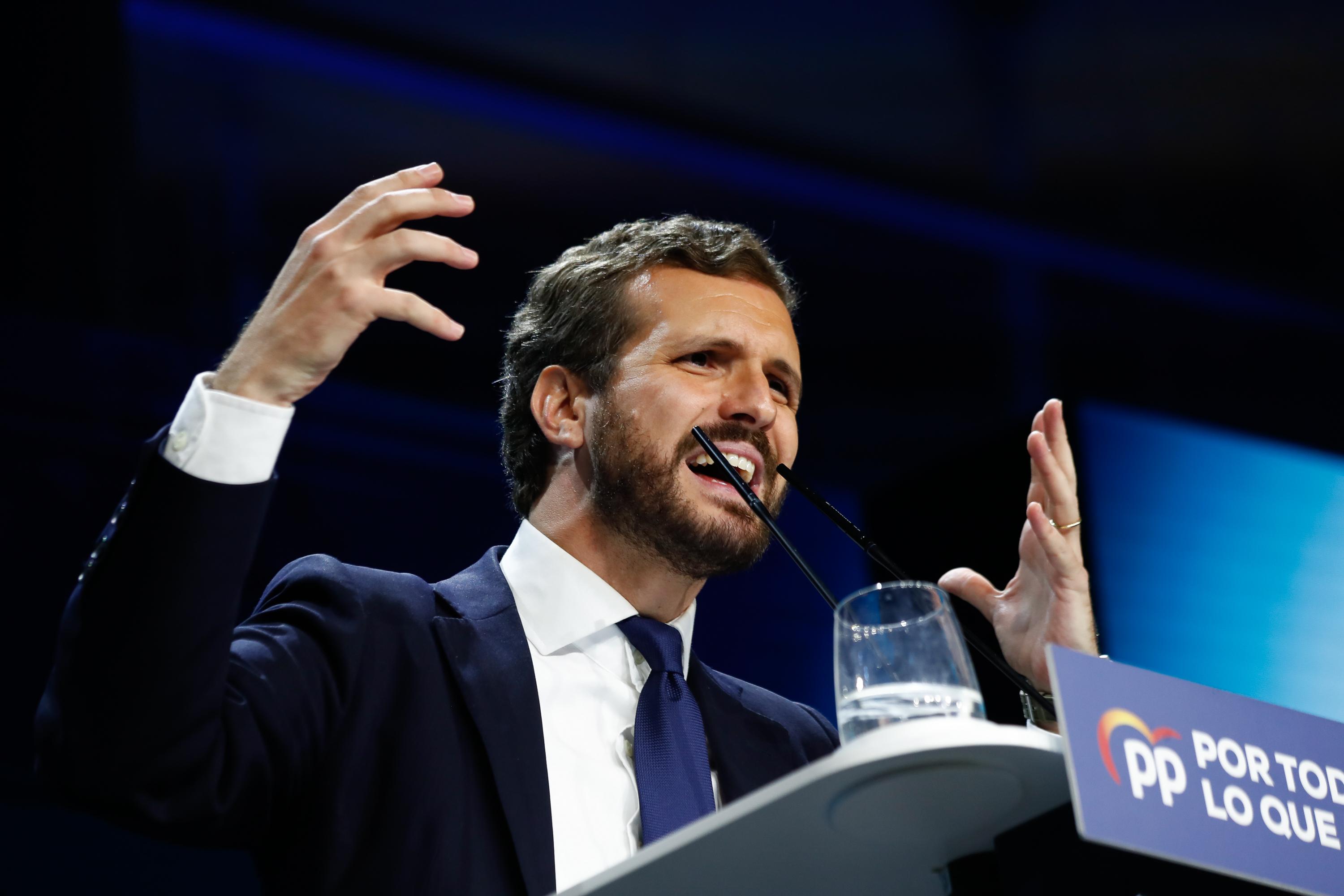 El presidente del Partido Popular Pablo Casado 