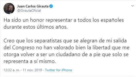 Juan Carlos Girauta. Twitter Juan Carlos Girauta. Twitter