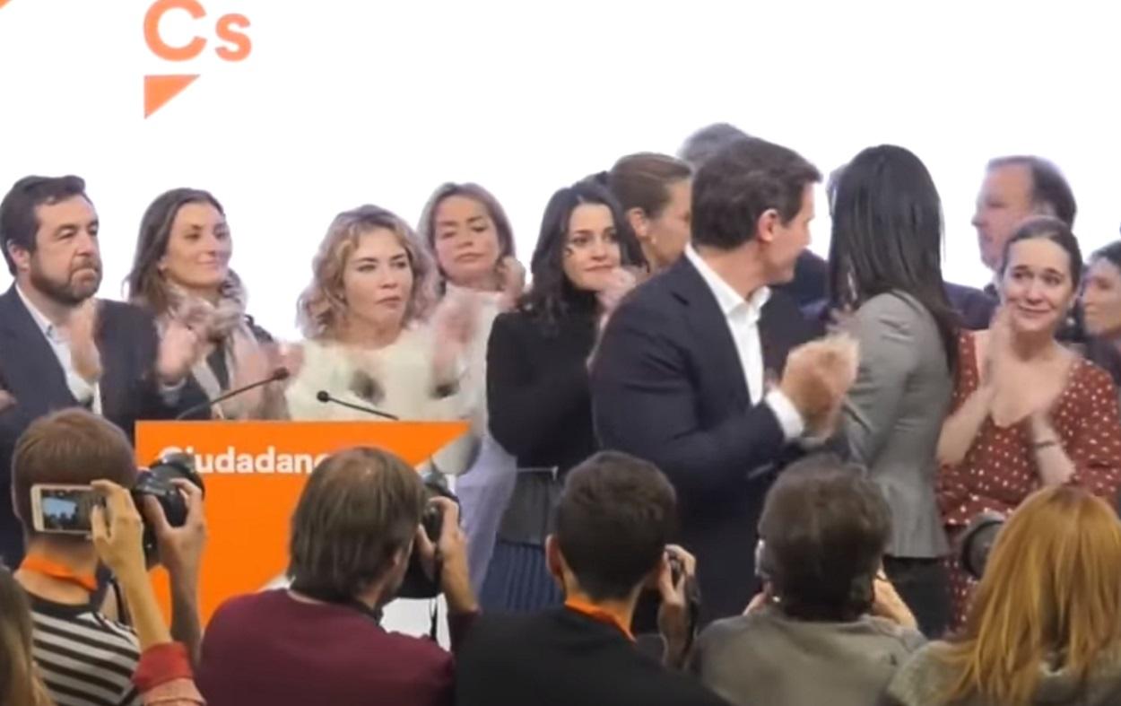 Inés Arrimadas, emocionada tras la dimisión de Albert Rivera