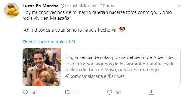 Tuit de Lucas En Marcha el 10N