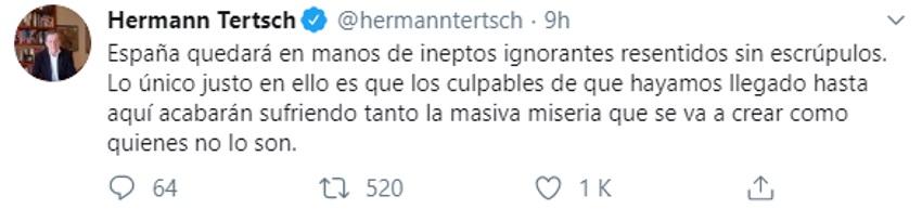 Hermann Tertsch pide que el Ejército imponga el orden constitucional Hermann Tertsch pide que el Ejército imponga el orden constitucional