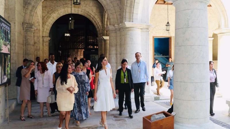 Visita de la Reina Letizia al Convento de San Francisco de La Habana