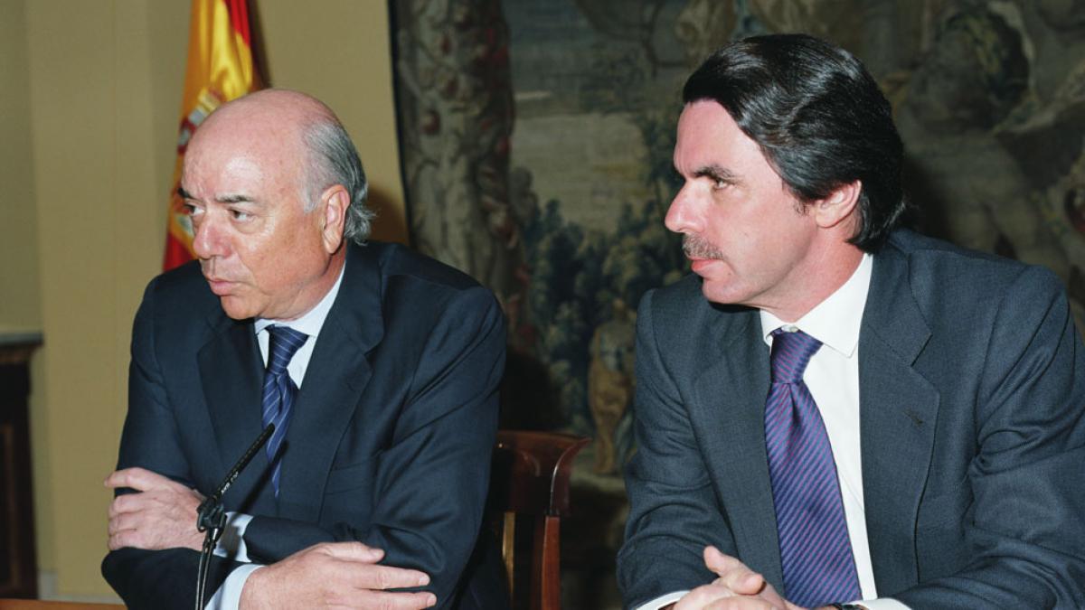José María Aznar y Francisco González. Web José María Aznar
