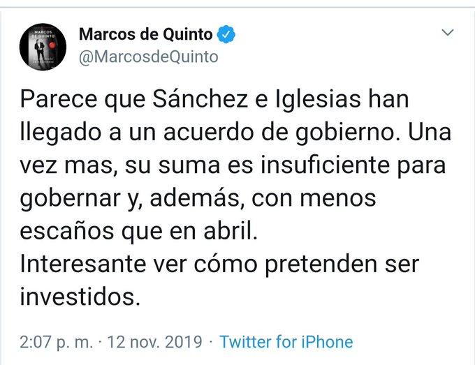 Tuit Marcos de Quinto Tuit Marcos de Quinto