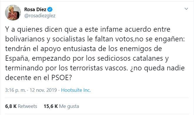 Tuit Rosa Díez Tuit Rosa Díez