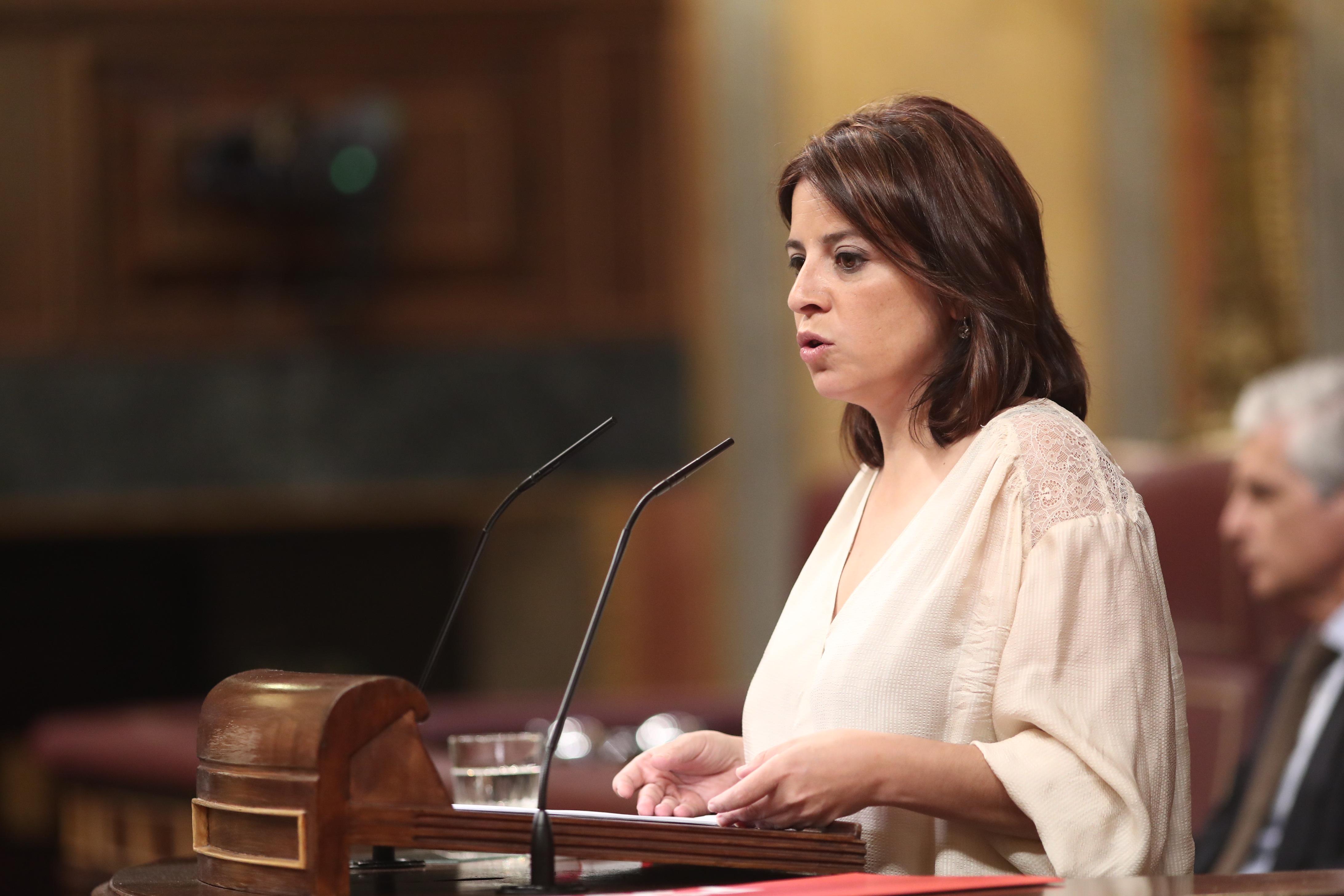 La portavoz parlamentaria del PSOE Adriana Lastra. Europa Press