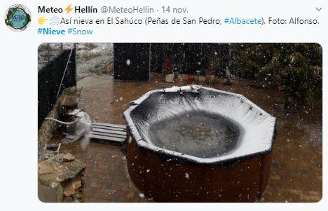 Tuit de la nevada en Albacete