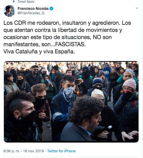 Tuit Pequeño Nicolás contra los CDR