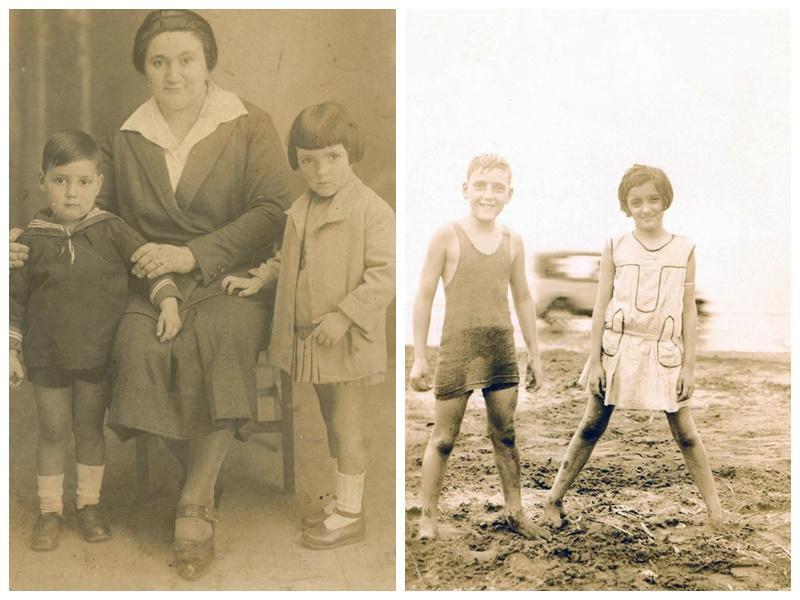 Santiago y María Jesús con su madre Concepción en Lekeitio. Santiago y María Jesús con su madre Concepción en Lekeitio.
