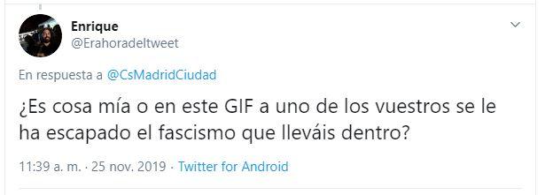 Captura de pantalla de la acusación de un usuario a Ciudadanos. Captura de pantalla de la acusación de un usuario a Ciudadanos.