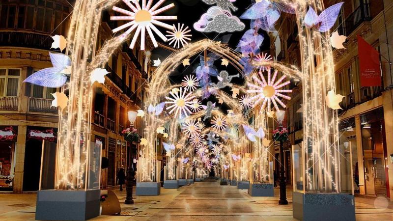 Recreación del 'Bosque de la Navidad', alumbrado navideño de la calle Larios de Málaga Europa Press