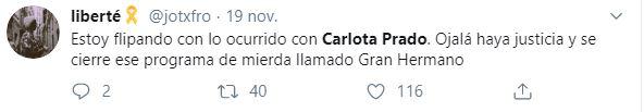 Tuit a favor de Carlota