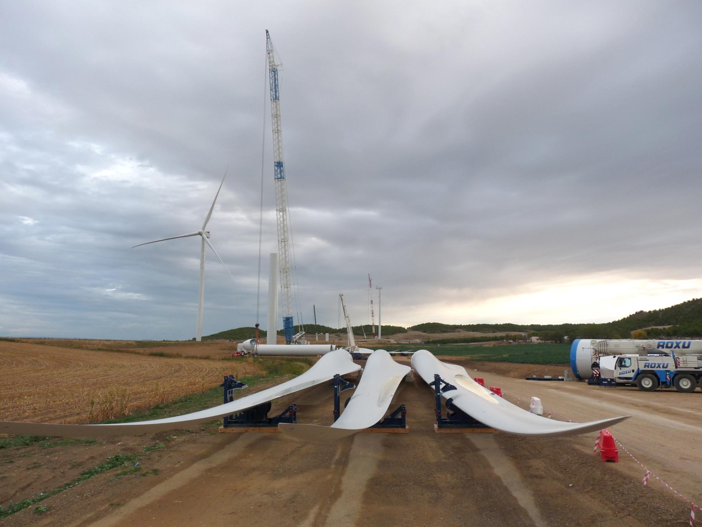 Parque eólico Cavar en Navarra, gestionado por Iberdrola y la Caja Rural de Navarra