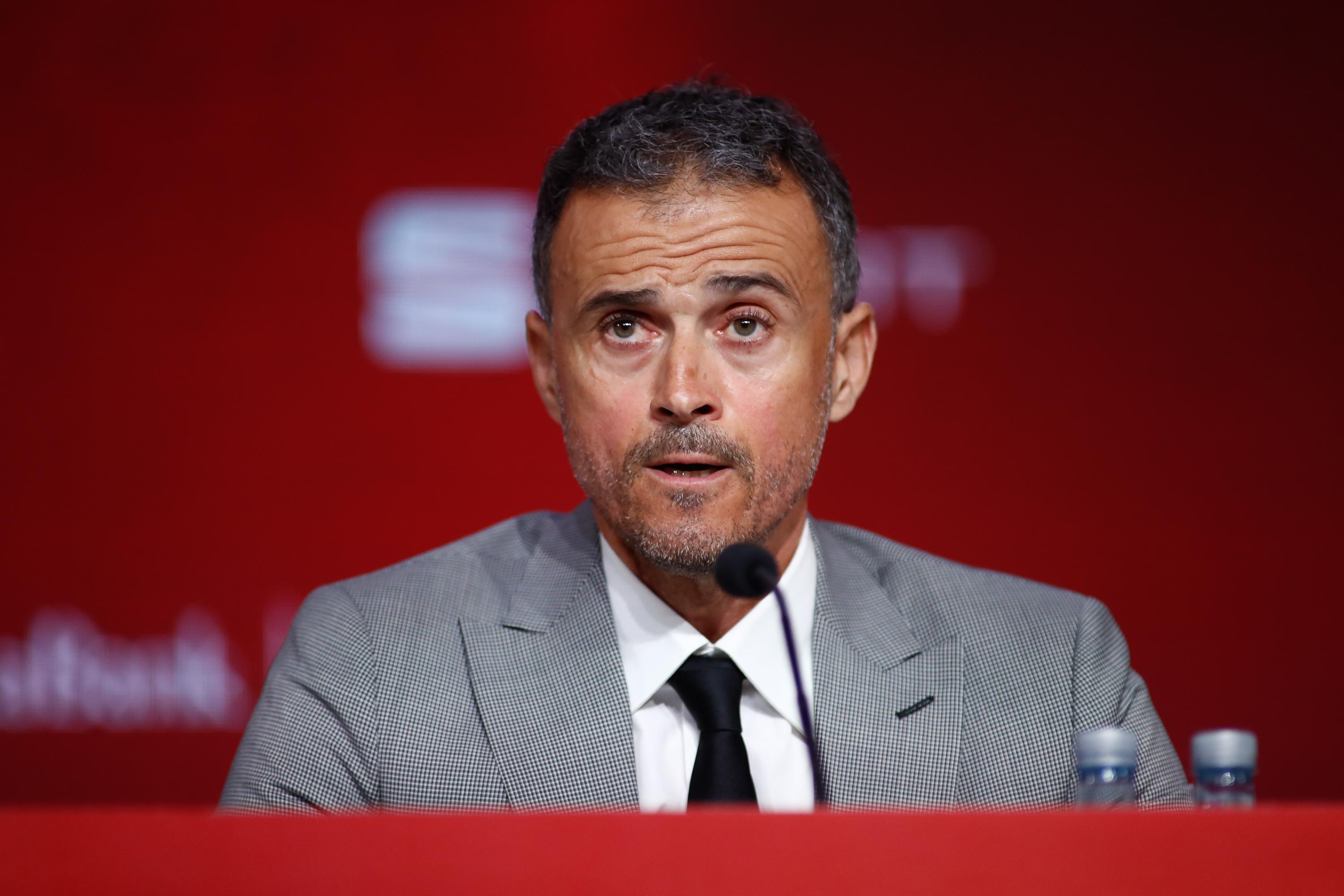 Luis Enrique durante la rueda de prensa de presentación como dirigente de la selección española de fútbol. EP