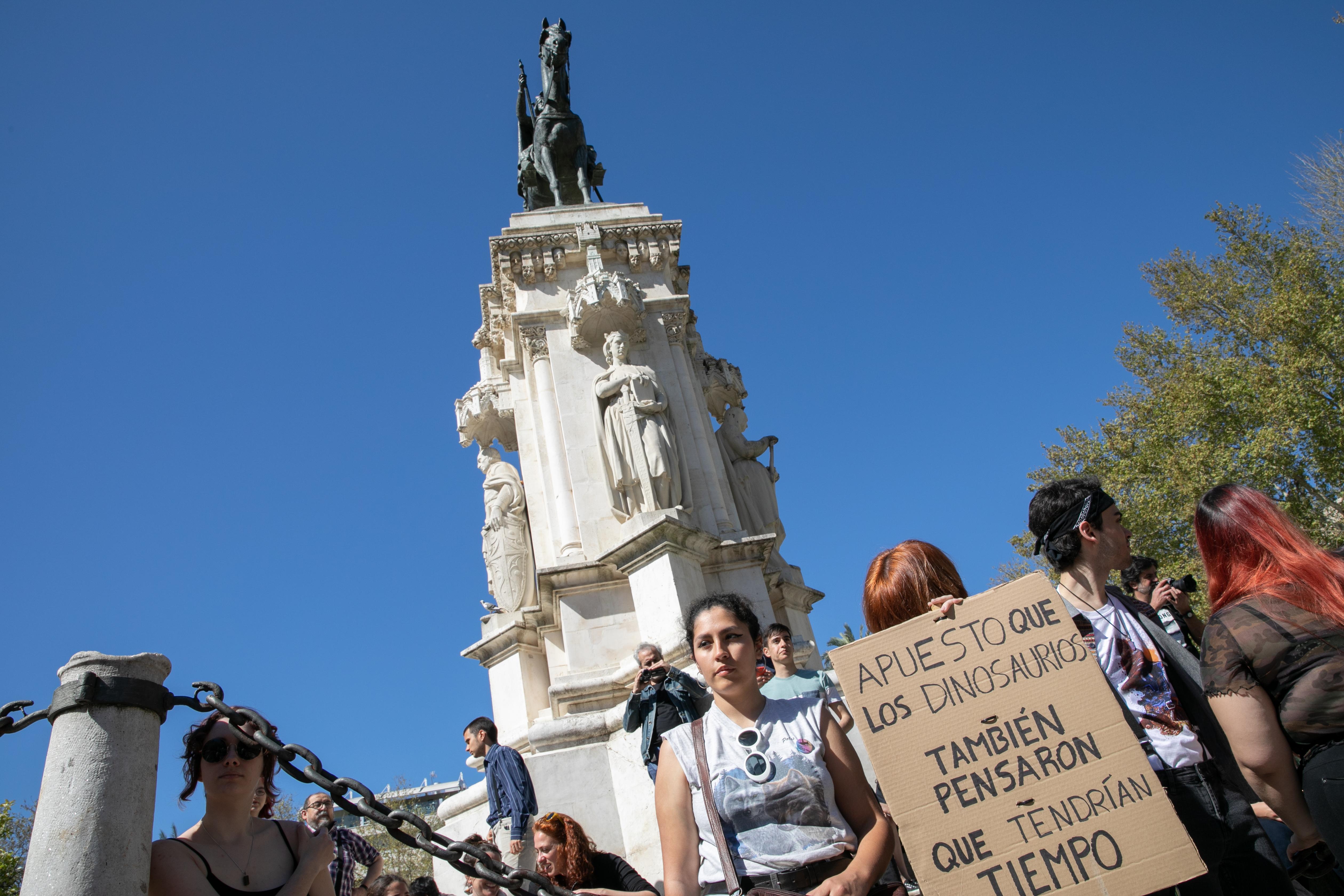 Marcha de jóvenes contra el cambio climático bajo el lema 'Juventud por el clima' 