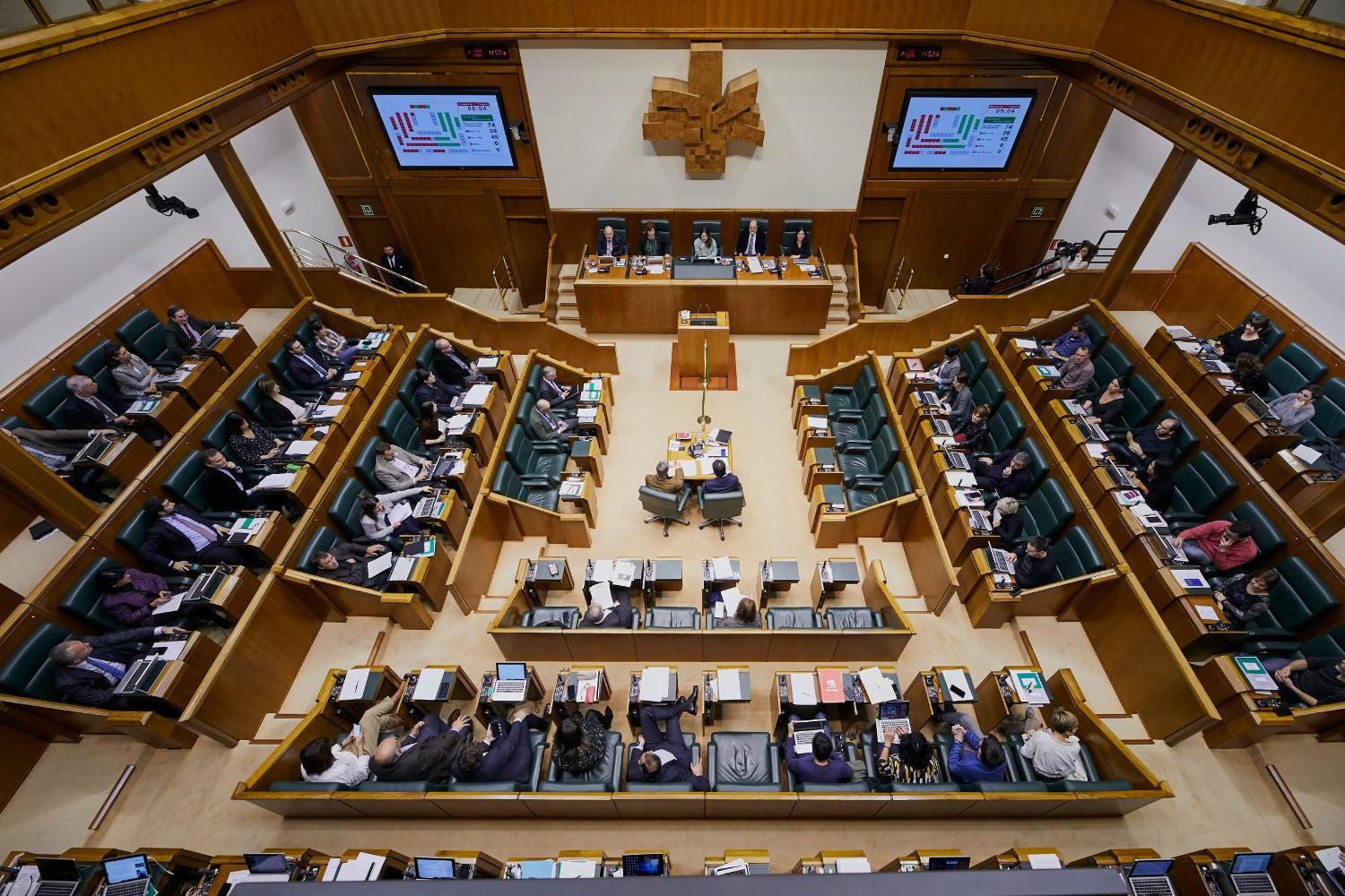 Pleno ordinario en el Parlamento Vasco