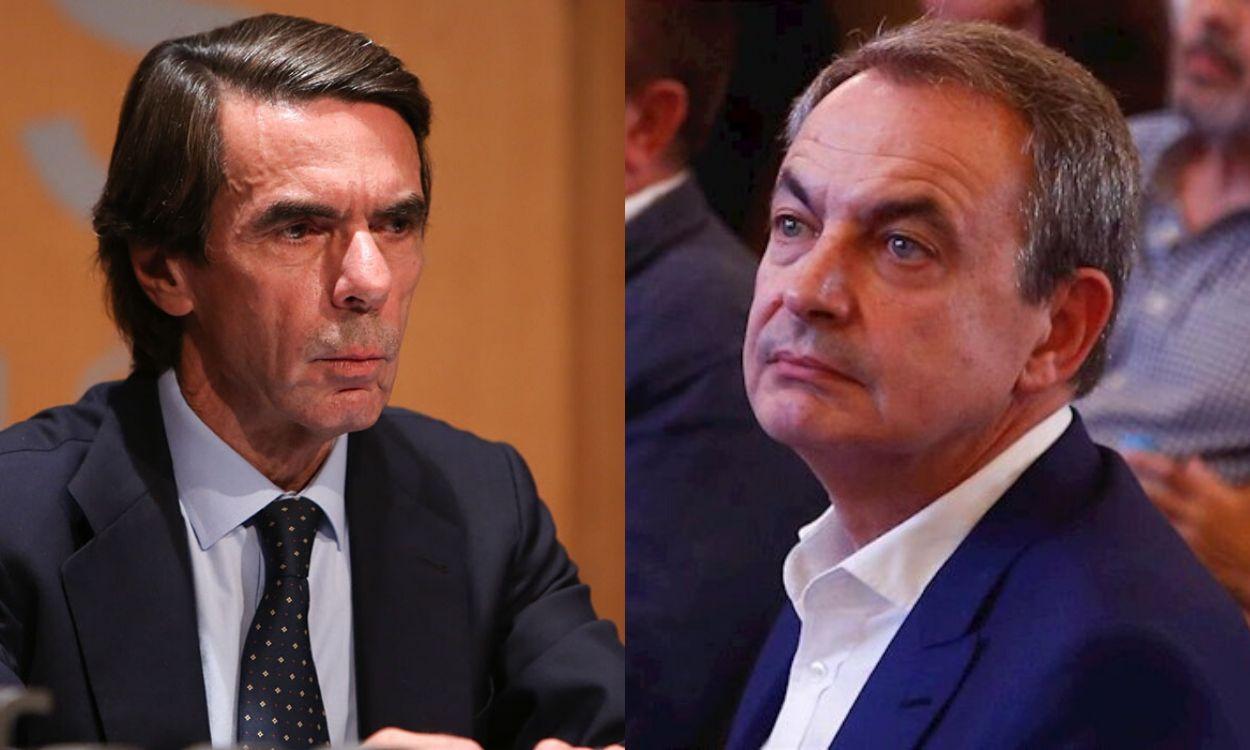 Los expresidentes del Gobierno José María Aznar y José Luis Rodríguez Zapatero. 