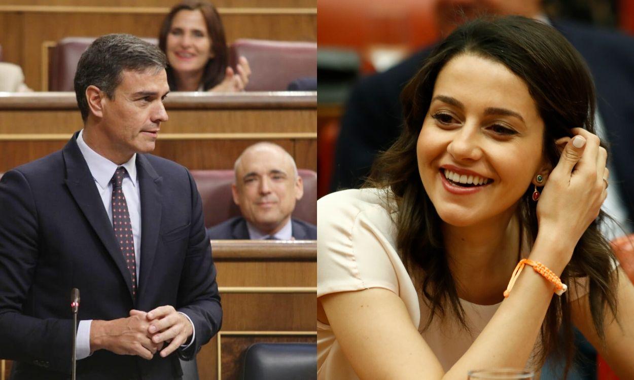 Pedro Sánchez e Inés Arrimadas.