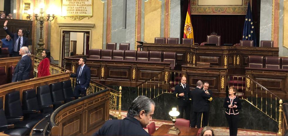 Marcos de Quinto, en el Congreso de los Diputados, tras su pelea con Vox. JON IÑÁRRITU