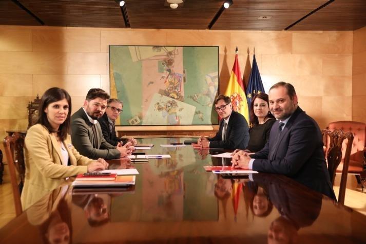 Segunda reunión de las delegaciones negociadoras de PSOE y ERC en torno a la investidura de Pedro Sánchez