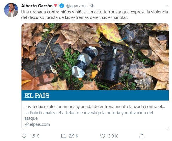 tuit Alberto Garzón tuit Alberto Garzón