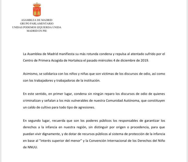 Declaración realizada por Unidas Podemos Declaración realizada por Unidas Podemos