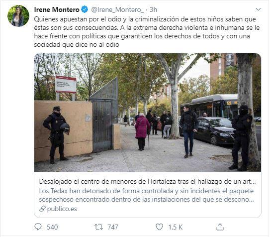 Irene Montero Tuit