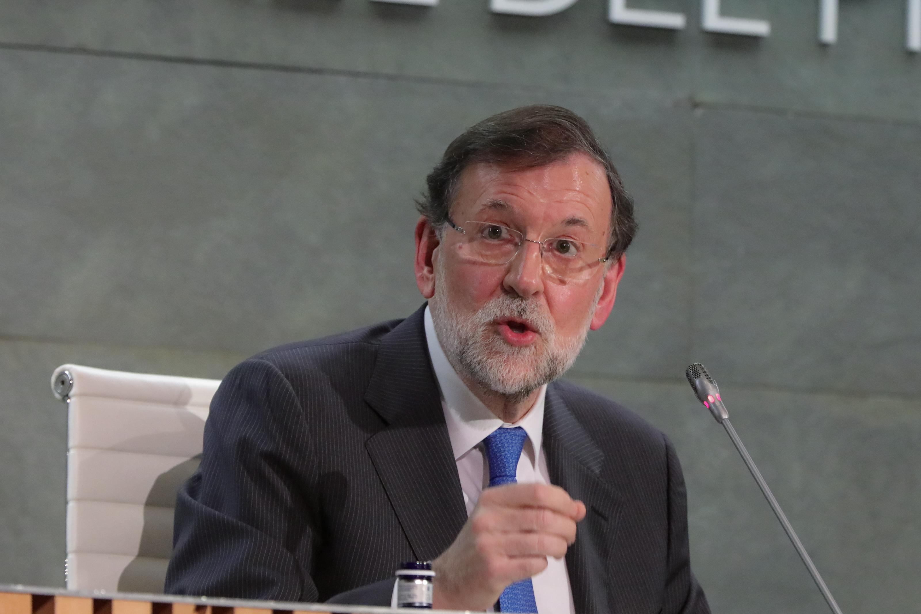 El expresidente del Gobierno Mariano Rajoy durante la presentación de su libro 'Una España Mejor' en la Fundación Rafael del Pino en Madrid a 4 de diciembre de 2019