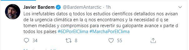 Tuit de Javier Bardem.