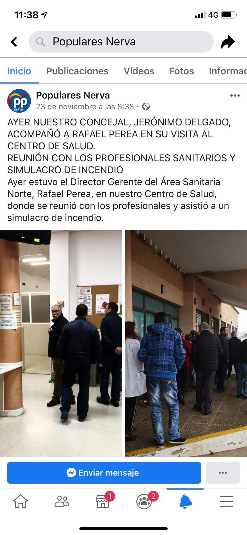 Visita al centro de salud de Nerva