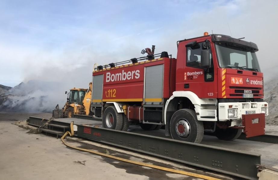 Un camión de bomberos en Denia