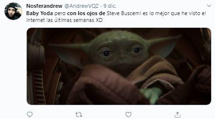 Baby Yoda con los ojos de Steve Buscemi+