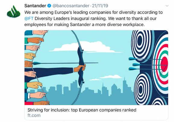 Tuit Banco Santander copia