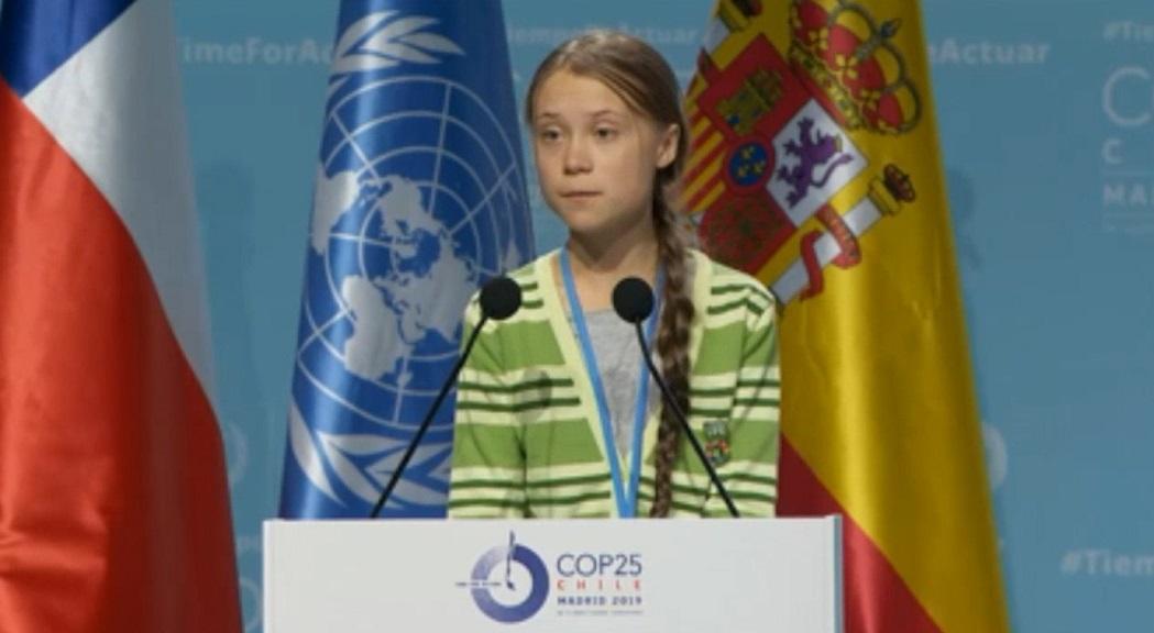 Greta Thunberg interviene en la Cumbre del Clima de Madrid (COP25)