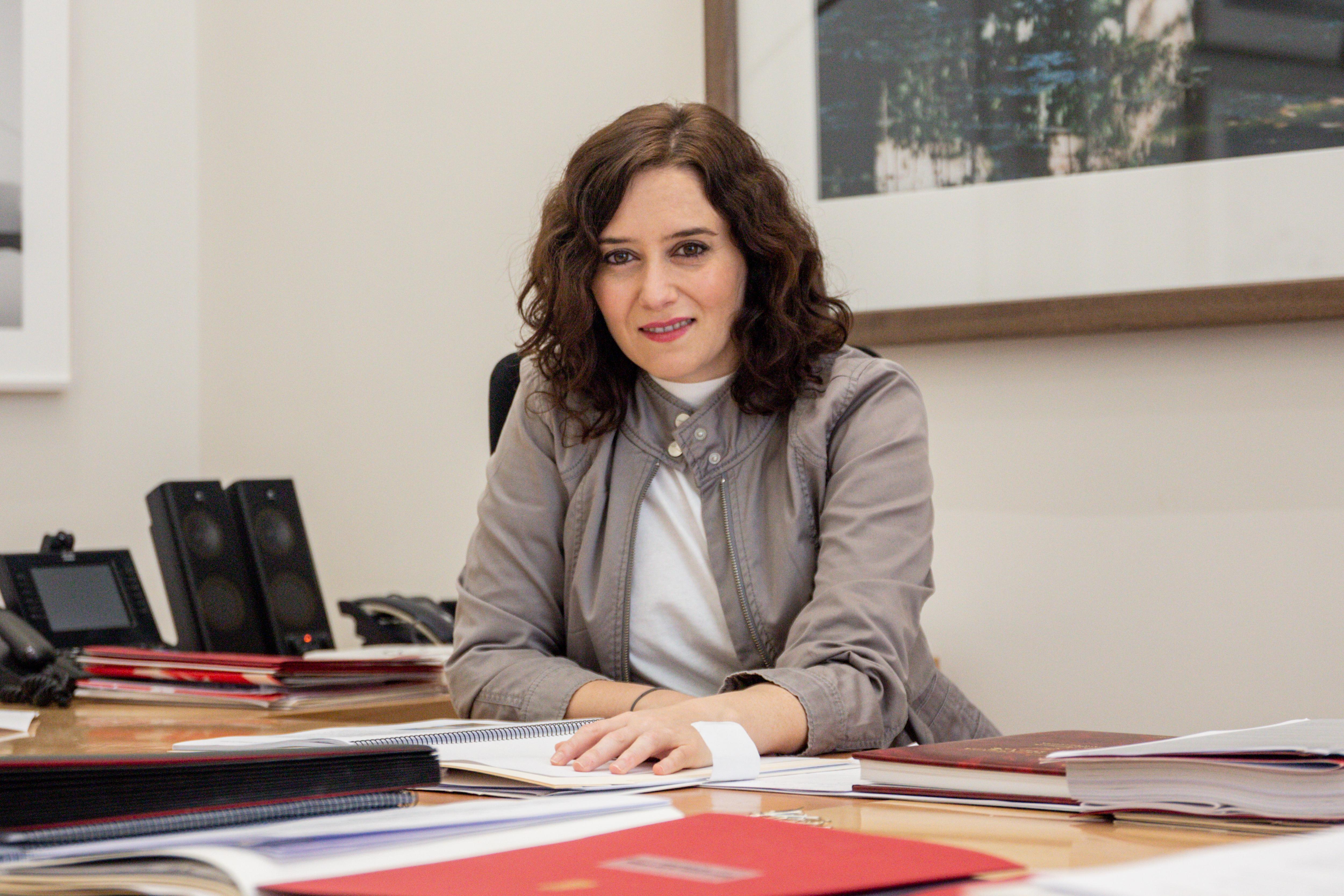 Retrato de la presidenta de la Comunidad de Madrid Isabel Díaz Ayuso en Madrid a 7 de diciembre de 2019 