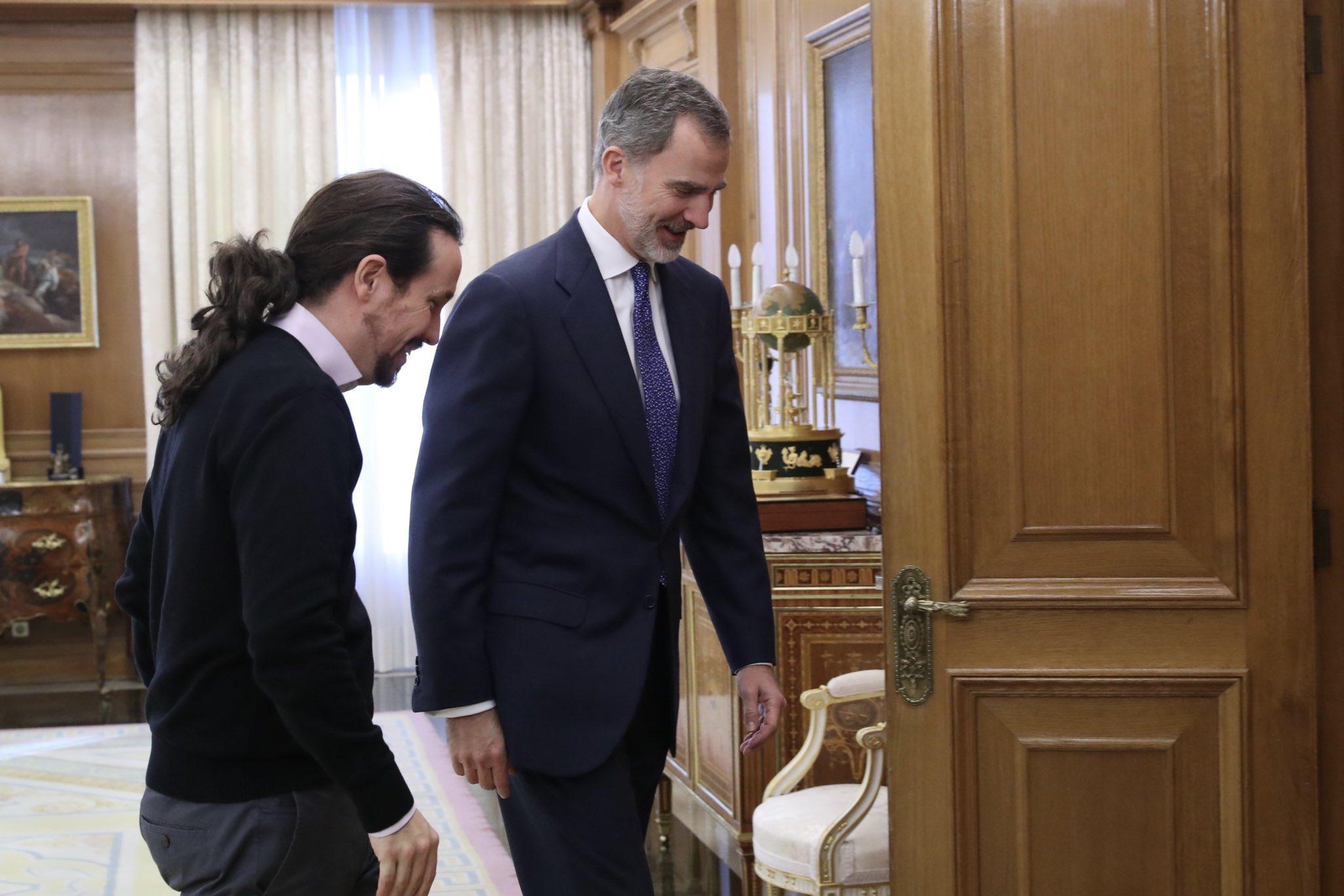 Felipe VI recibe en audiencia a Pablo Iglesias