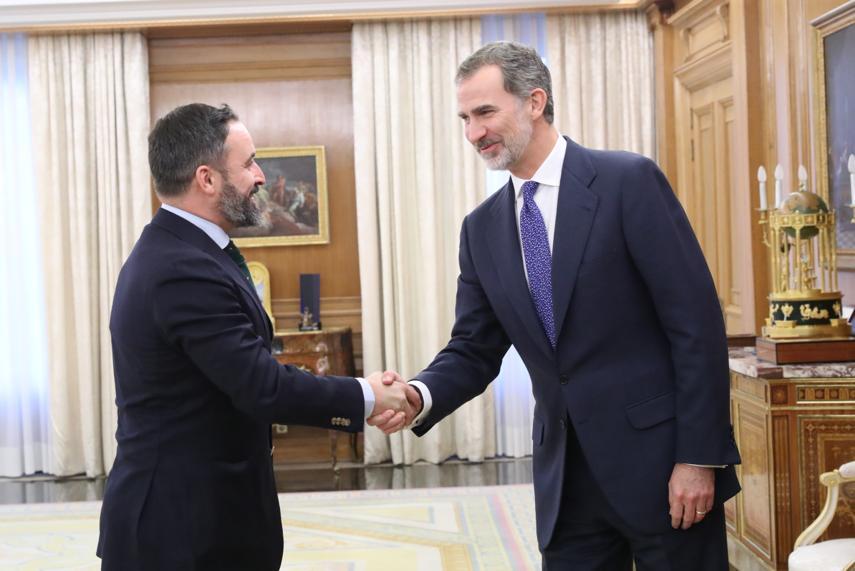 Felipe VI recibe en audiencia a Santiago Abascal (Vox)