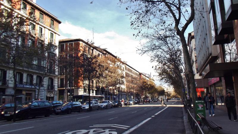 Vista de la Calle Carranza, Madrid. 