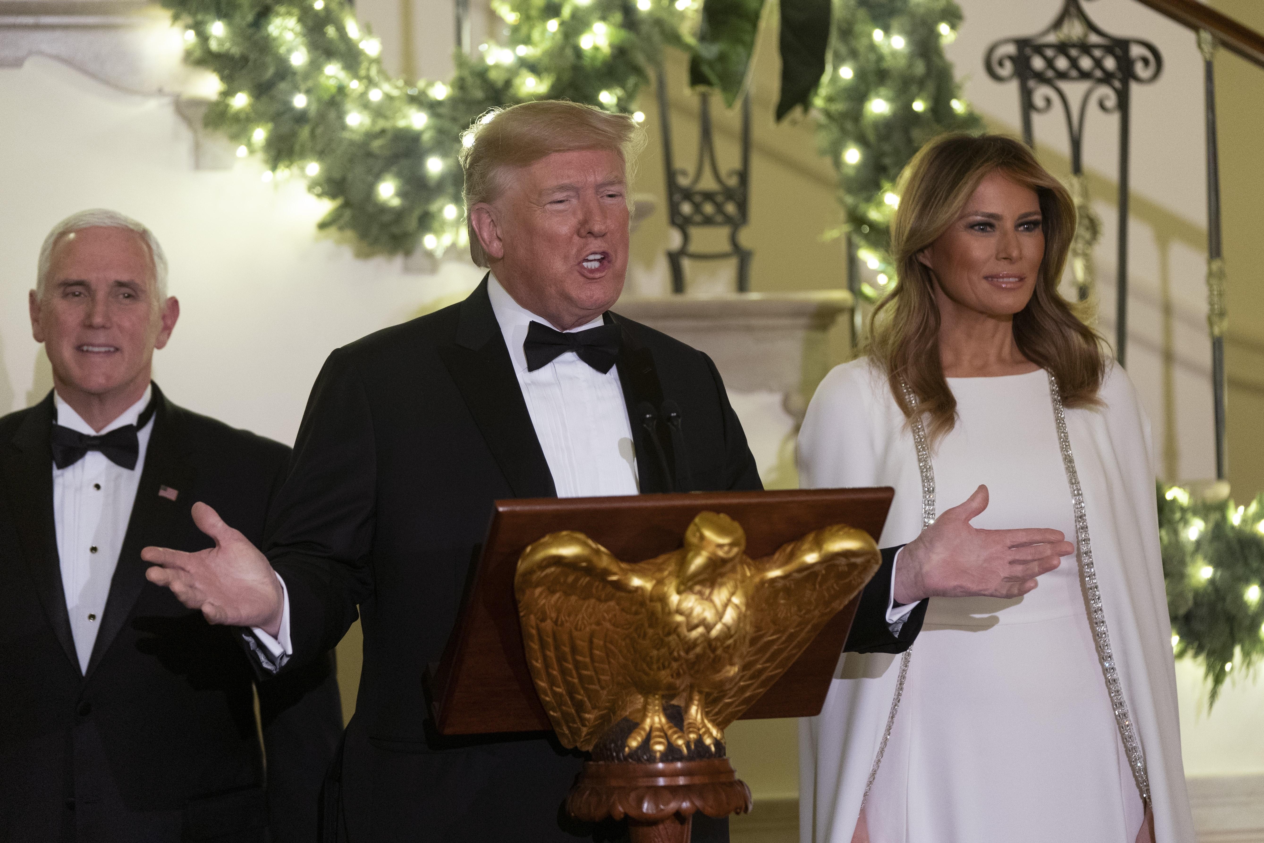 El presidente de Estados Unidos, Donald Trump, y la primera dama Melania Trump.