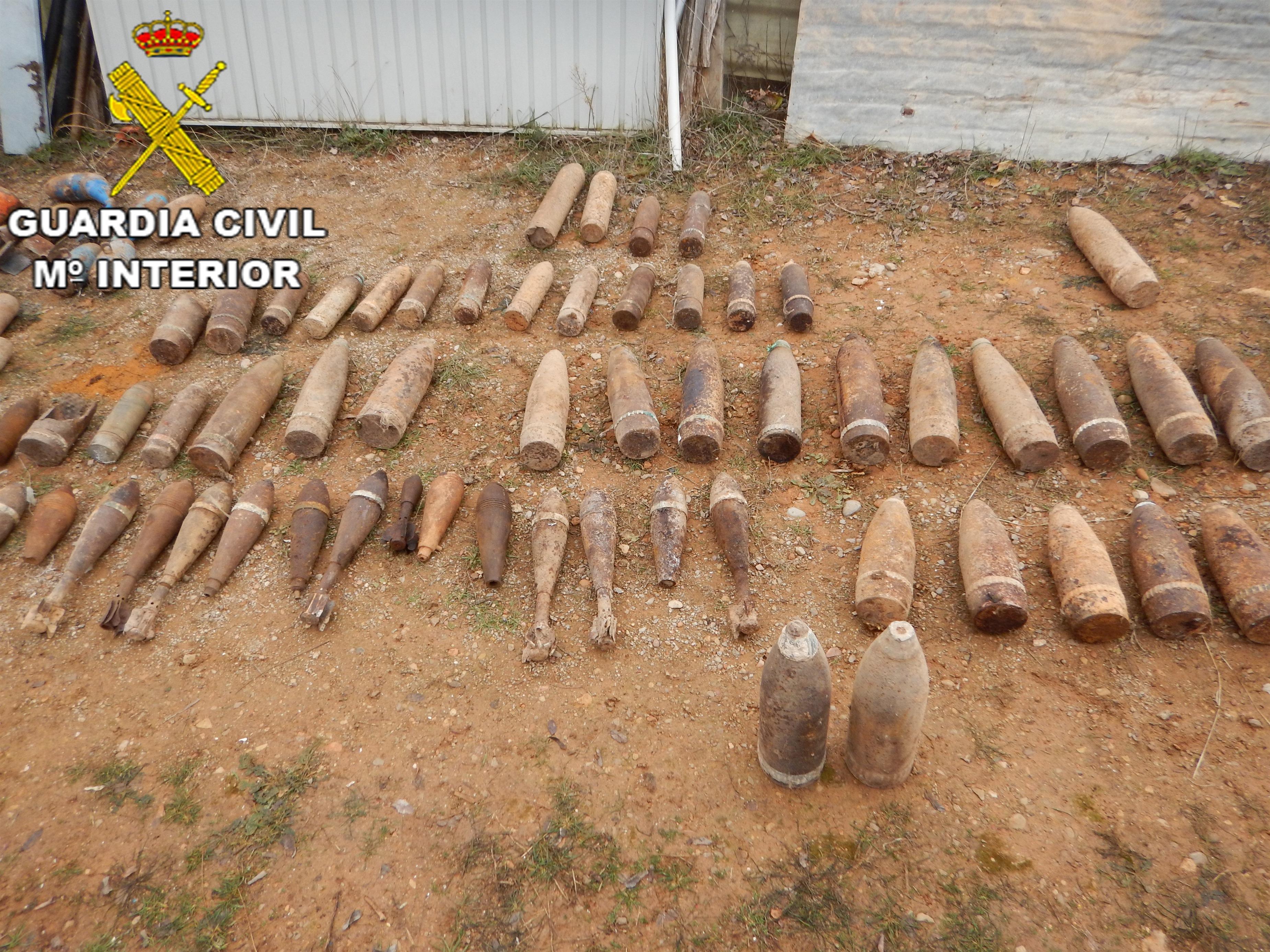 Desactivados 161 artefactos explosivos de la Guerra Civil en una finca de Teruel. EP 