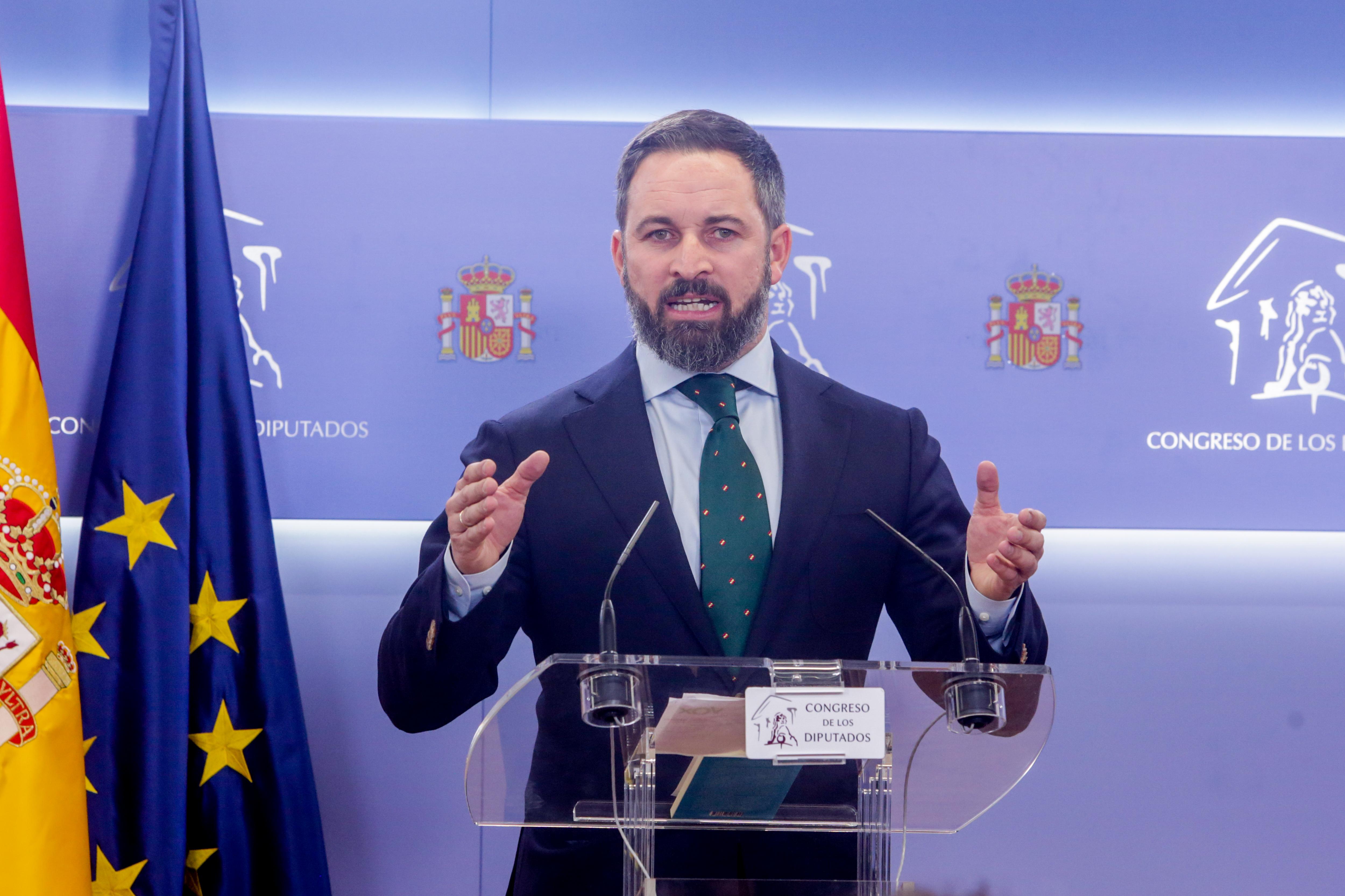 El presidente de Vox Santiago Abascal. EP