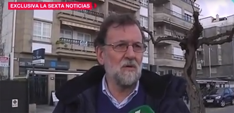 Mariano Rajoy preguntado por un periodista de La Sexta en Sanxenxo