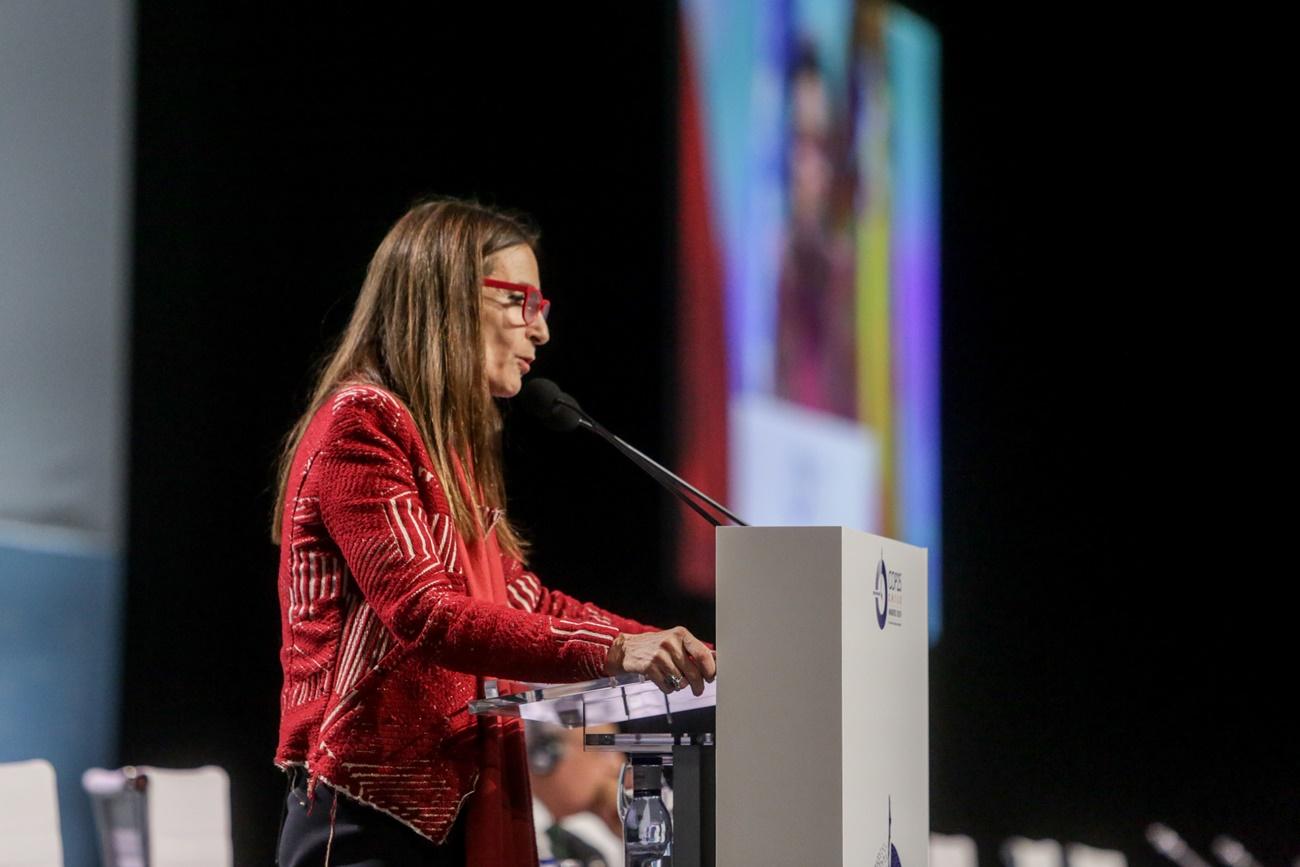 La presidenta de la Cumbre del Clima, la chilena Carolina Schmidt. 