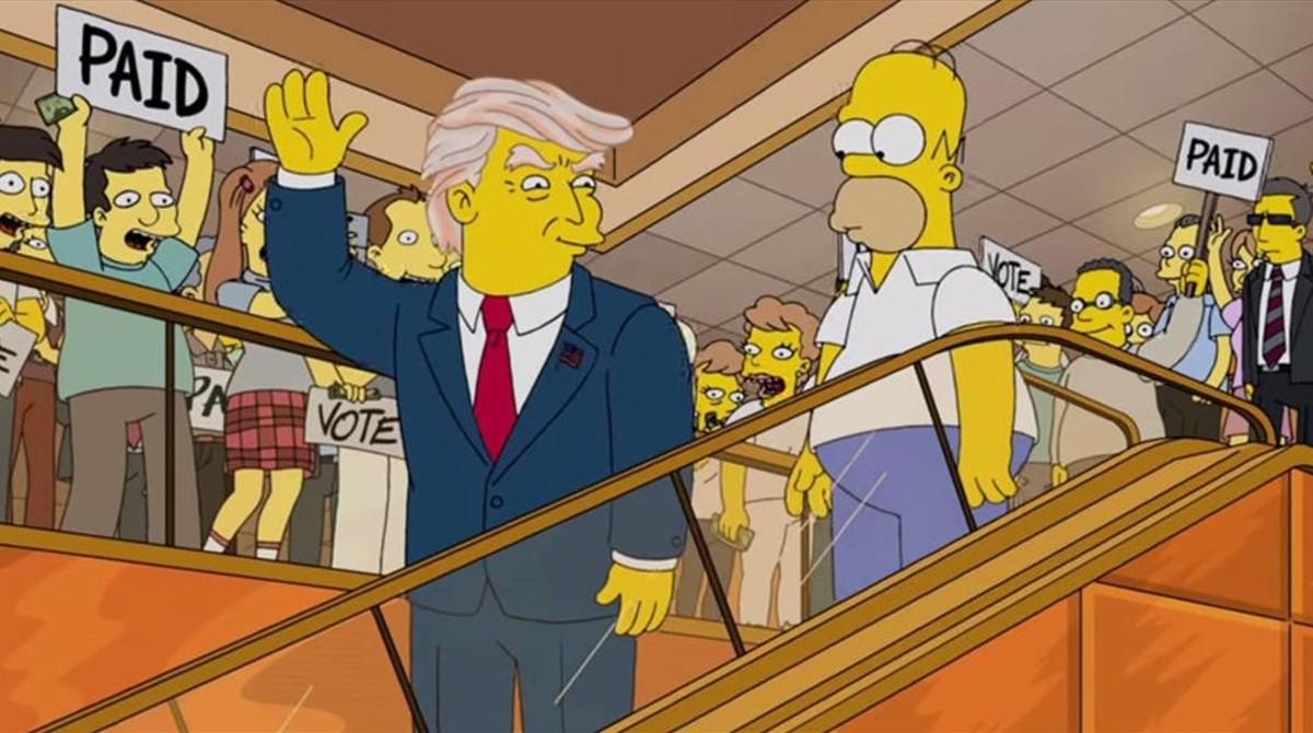 Donald Trump en 'Los Simpson'. Fuente: Fox.